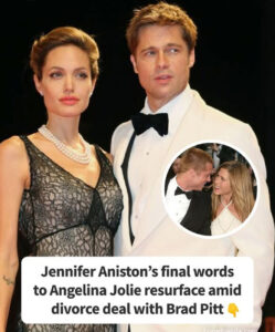 Jennifer Aniston’s final words to Angelina Jolie resurface amid divorce deal with Brad Pitt (link in the comments)